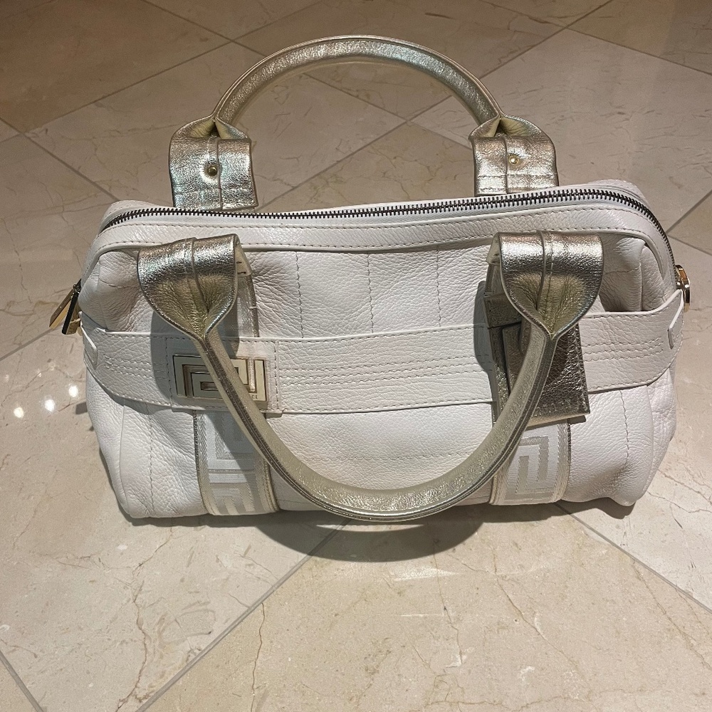 Versace White and Gold Purse
